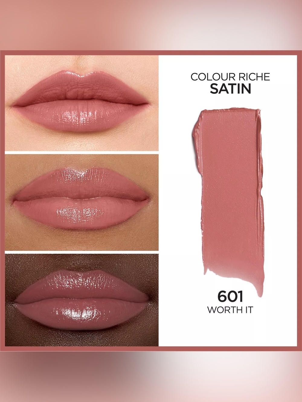 L'Oréal Colour Riche Original Satin Lipstick - Worth It, NEW - Picture 3 of 7